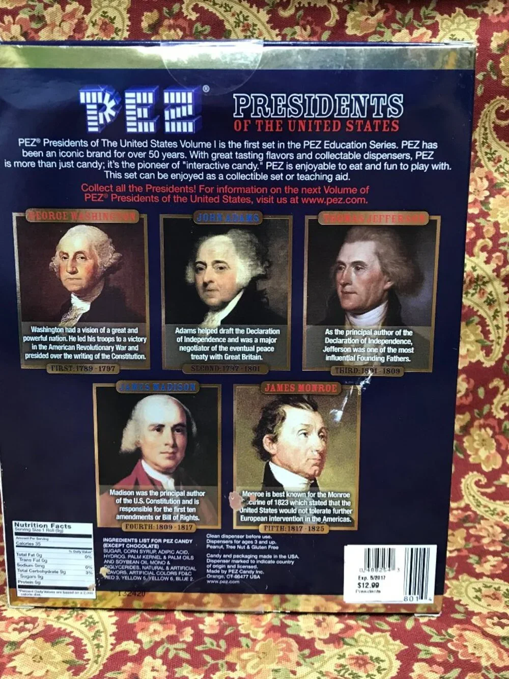 PEZ Presidents Of The United States Education Series Vol. 1